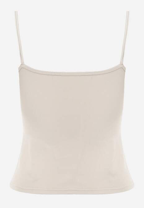 Beżowy Top z Wiskozy na Podwójnych Ramiączkach Indrea 7