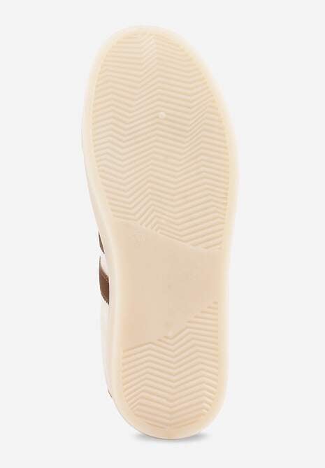 Beżowe Sneakersy na Platformie w Stylu Tenisówek Ozdobione Paskami Ladia 7