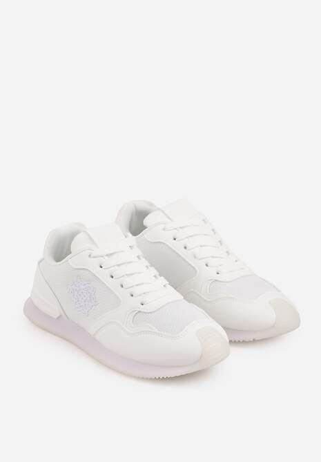 Białe Przeszywane Sneakersy w Klasycznym Stylu Zeosa 5