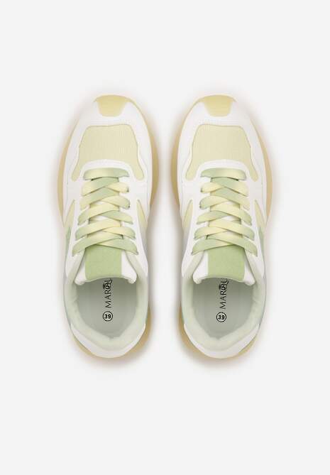 Żółte Przeszywane Sneakersy w Klasycznym Stylu Zeosa 6