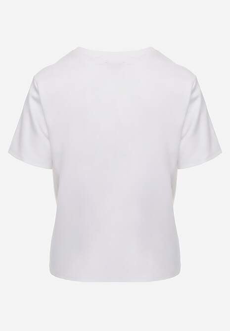 Biały Casualowy T-shirt z Bawełny Nealiara 7