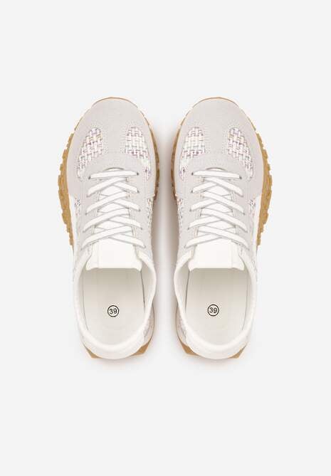 Szare Sneakersy z Futurystyczną Tłoczoną Podeszwą i Geometrycznym Wzorem Emalorine 6