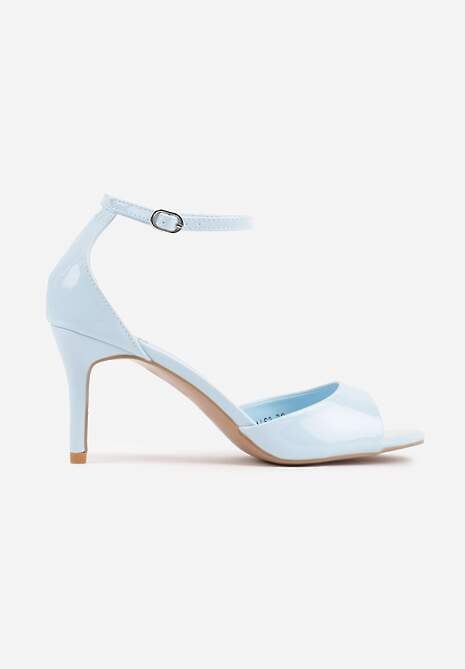 Niebieskie Eleganckie Sandały na Szpilce z Paskiem z Klamerką Berose 4