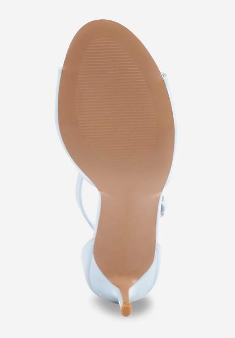 Niebieskie Eleganckie Sandały na Szpilce z Paskiem z Klamerką Berose 7