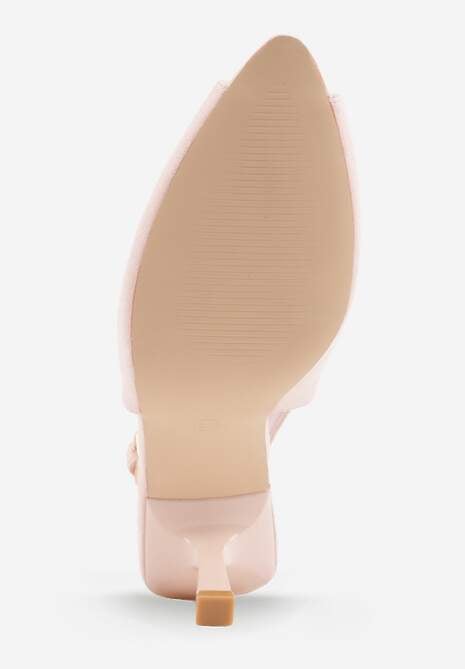 Różowe Sandały na Szpilce z Wycięciem na Palce i Odkrytą Piętą Zitissa 7