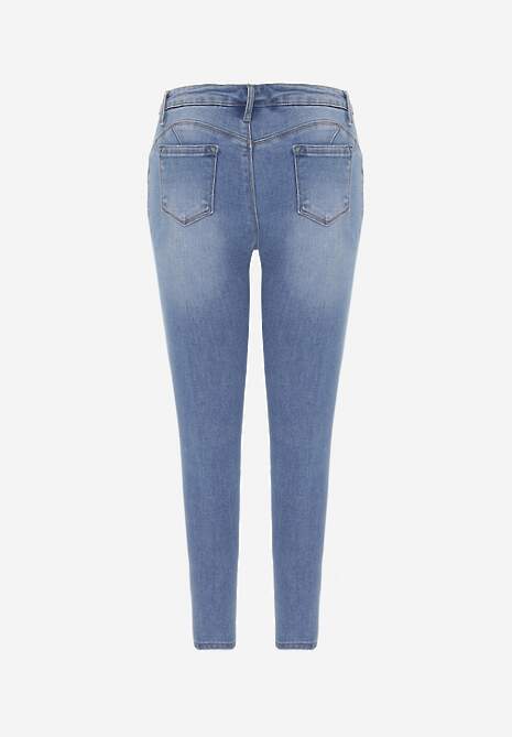 Niebieskie Jeansy Skinny z Bawełną Push-Up Erilessa 7