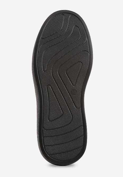 Czarne Sneakersy ze Skóry Naturalnej na Platformie z Perforacją  i Paskami Urevla 7