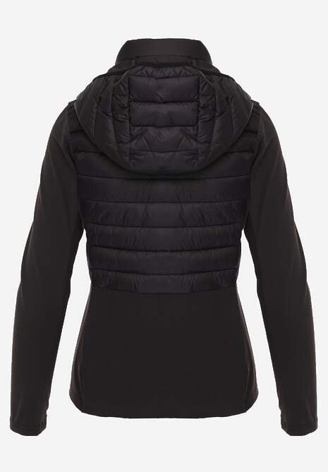 Czarna Przejściowa Kurtka z Pikowaniem i Elastycznymi Rękawami Salisia 7