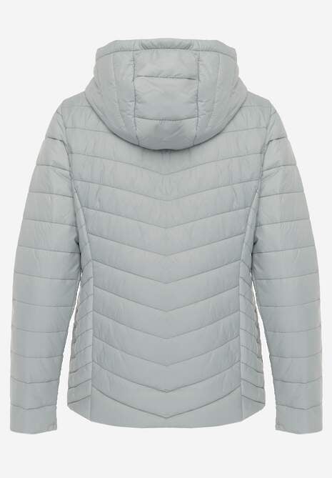 Jasnozielona Kurtka Przejściowa z Pikowaniem i Odpinanym Kapturem Edielitia 7