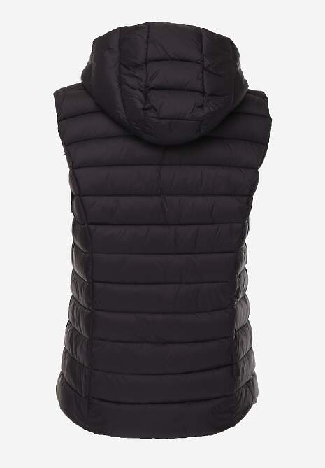 Czarna Przejściowa Kamizelka z Pikowaniem i Kapturem Neatwenna 7