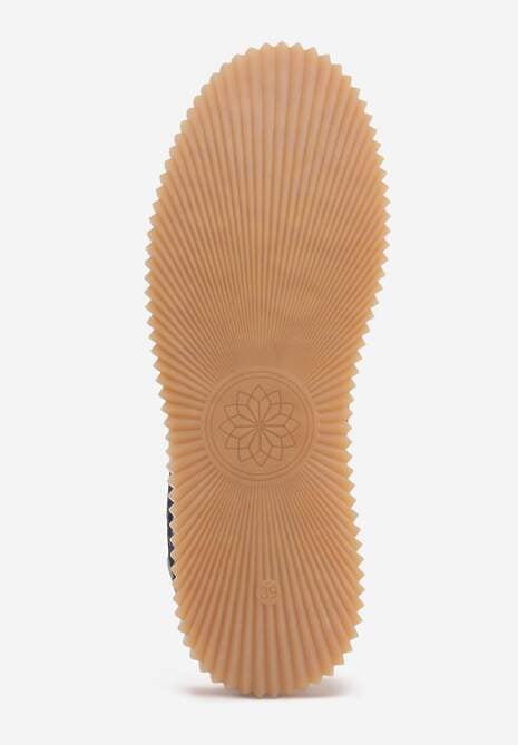 Granatowe Sneakersy Typu Tenisówki z Zamszu Naturalnego Ozdobione Paskami Tarinella 7