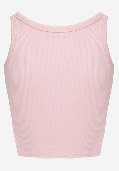 Różowy Top na Ramiączkach Basic Prążkowany Zitira 7
