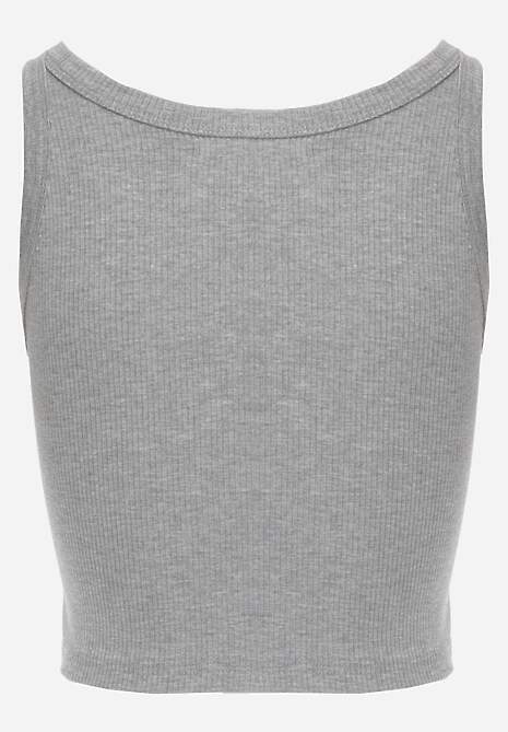 Szary Top na Ramiączkach Basic Prążkowany Zitira 7