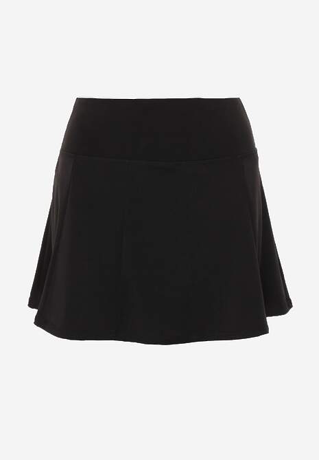 Czarne Tenisowe Spódnico-Spodenki z Elastycznego Materiału Natennia 6