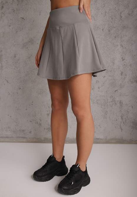 Ciemnoszare Tenisowe Spódnico-Spodenki z Elastycznego Materiału Natennia 4