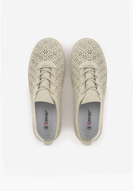 Zielone Ażurowe Tenisówki w Stylu Boho Tidira 6