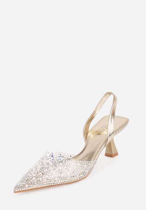 Pantofi cu toc Karenetia Aurii 5