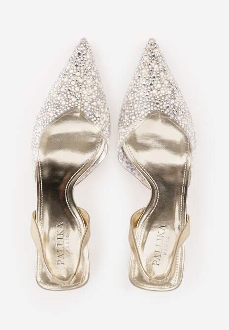 Pantofi cu toc Karenetia Aurii 6