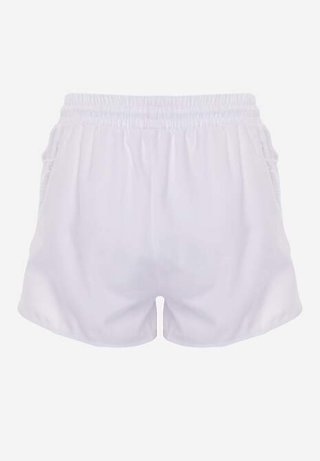 Białe Szorty w Sportowym Stylu z Siateczką i Podszewką Elishka 7