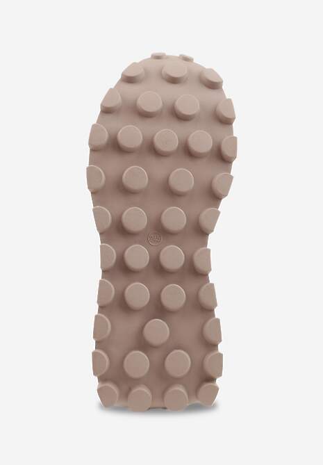 Beżowe Zamszowe Sneakersy na Podeszwie Chunky z Perforowaną Cholewką Cezarlina 7