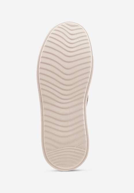 Brązowe Perforowane Sneakersy Chunky ze Skóry Naturalnej na Platformie Silvanatea 7