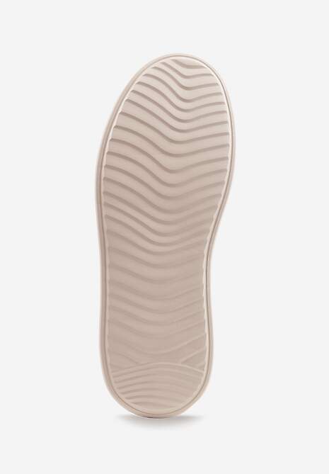 Beżowe Perforowane Sneakersy Chunky ze Skóry Naturalnej na Platformie Silvanatea 7