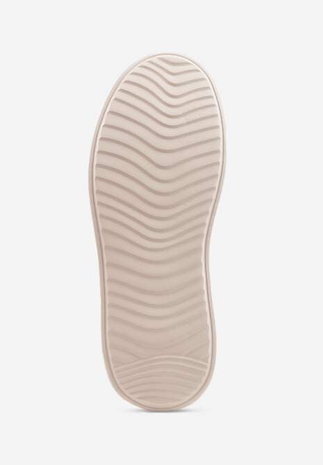 Granatowe Perforowane Sneakersy Chunky ze Skóry Naturalnej na Platformie Silvanatea 7