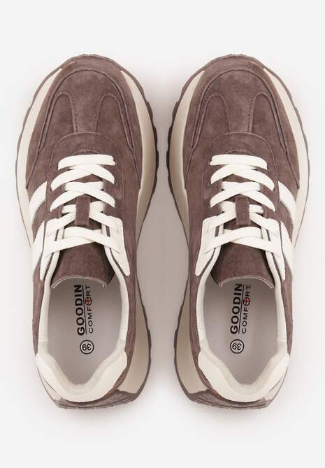 Brązowe Sneakersy ze Skóry Naturalnej na Platformie Cezella 6