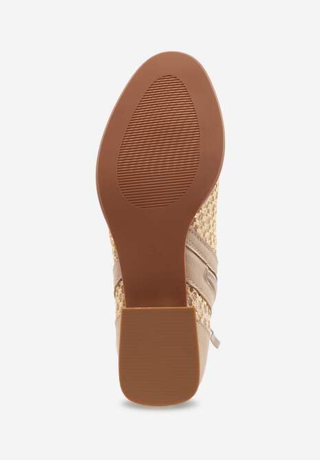 Beżowe Plecione Botki z Wkładką ze Skóry Naturalnej Nadelle 7