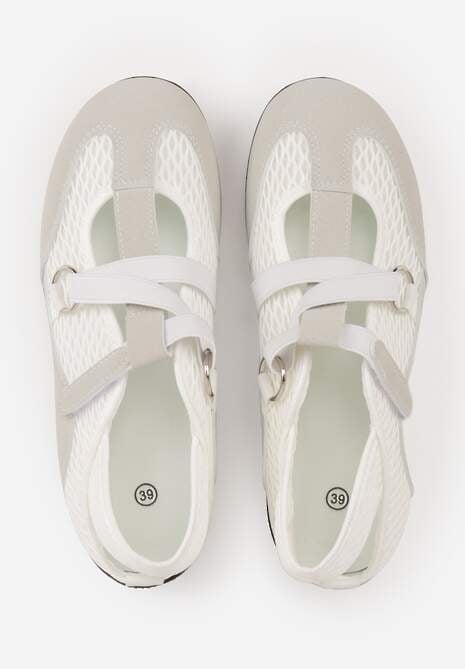 Szare Tenisówki Sneakeriny z Siateczki z Zapięciem na Rzep Vianate 6