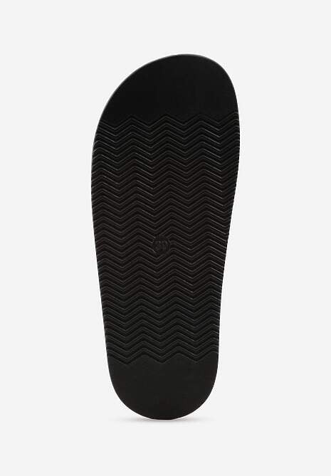 Czarne Klapki Japonki Ozdobione Aplikacją na Palcu Noevianna 7