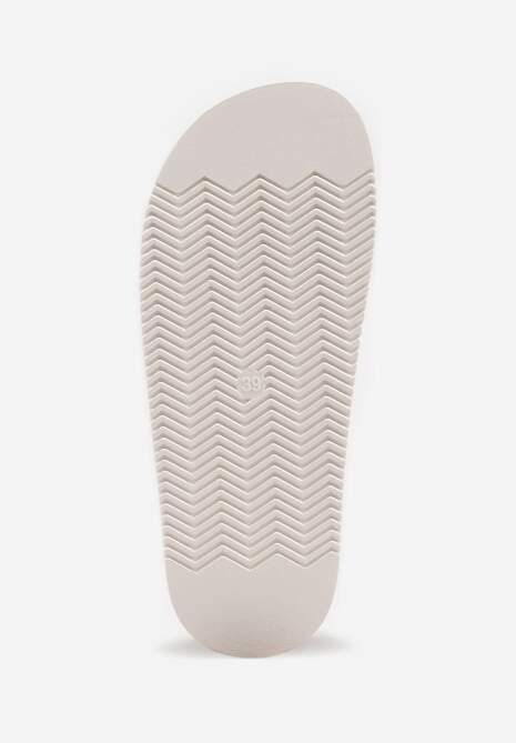 Białe Klapki Japonki Ozdobione Aplikacją na Palcu Noevianna 7