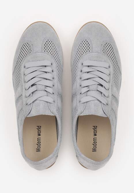 Niebieskie Siateczkowe Sneakersy w Stylu Tenisówek Adranella 6