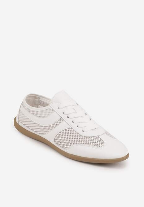 Białe Siateczkowe Sneakersy w Stylu Tenisówek Adranella 5