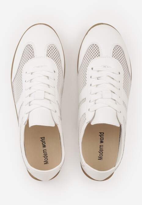 Białe Siateczkowe Sneakersy w Stylu Tenisówek Adranella 6