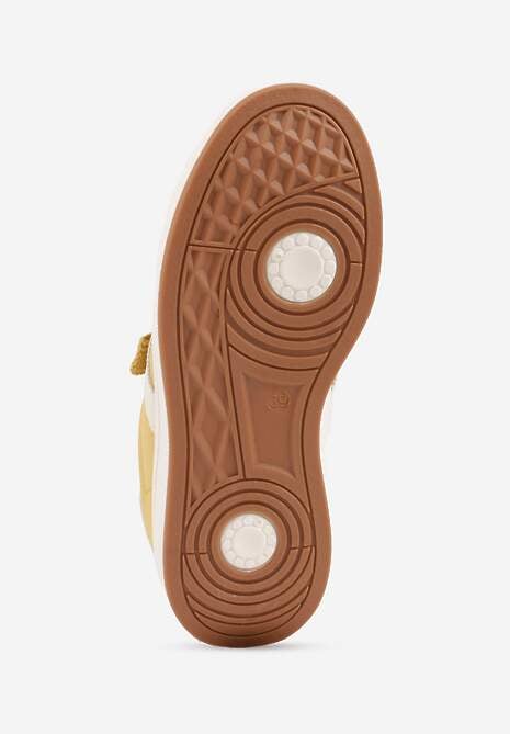 Żółte Sneakersy Ozdobione Paskami Dolirenna 7