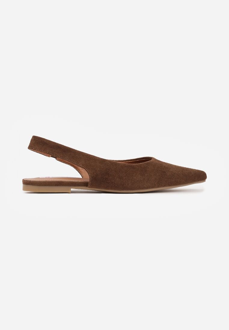 Brązowe Balerinki Typu Slingback Diarin 4