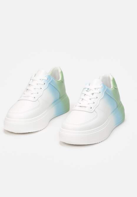 Biało-Zielone Sneakersy Omphasia 5