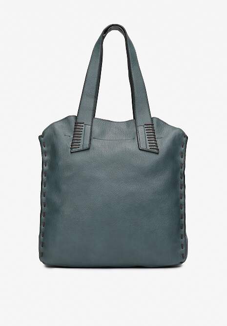Niebieska Torebka Shopper w Stylu Boho Fridine