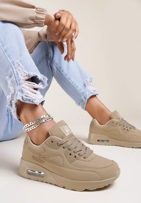 Beżowe Sneakersy Aerethea