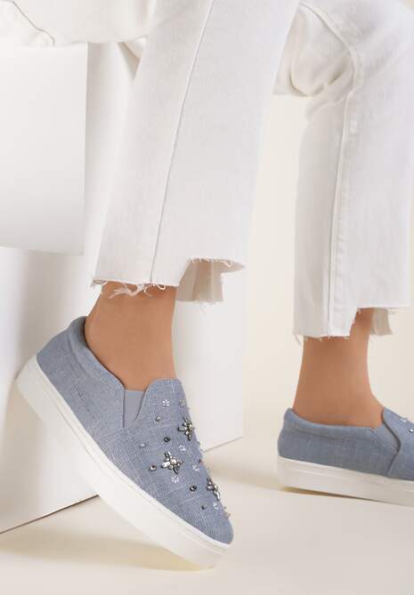Niebieskie Slip On Barcode