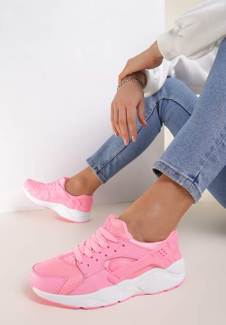 Różowe Neonowe Buty Sportowe Flexible