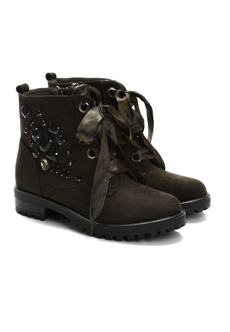 Ciemnozielone Botki Autumn Beauty 4
