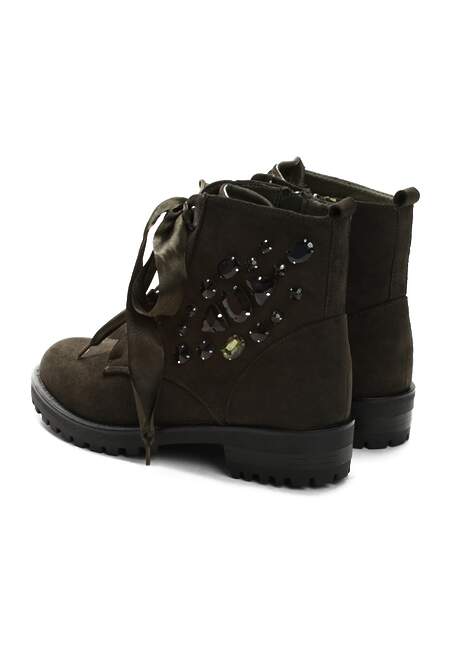 Ciemnozielone Botki Autumn Beauty 5