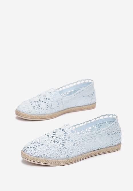 Niebieskie Espadryle z Ażurową Cholewką i Plecioną Podeszwą Gratifyingly 4