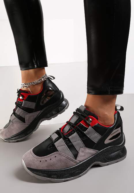 Czarne Sneakersy Militant