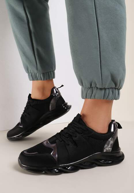 Czarne Sneakersy Gathalise