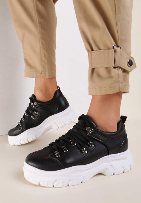 Czarne Sneakersy Aquaguna