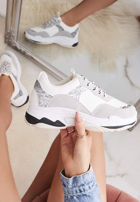 Biało-Szare Sneakersy Aroape