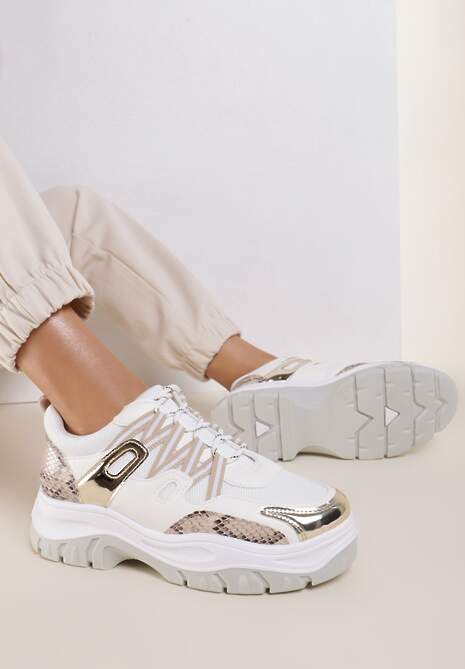 Beżowe Sneakersy Bubblebirdok